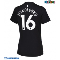 Camisa de Futebol Everton Vitaliy Mykolenko #16 Equipamento Alternativo Mulheres 2025-26 Manga Curta